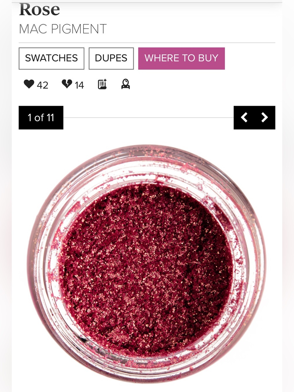 M.A.C pigment 4.5g-rose - Picture 3 of 4